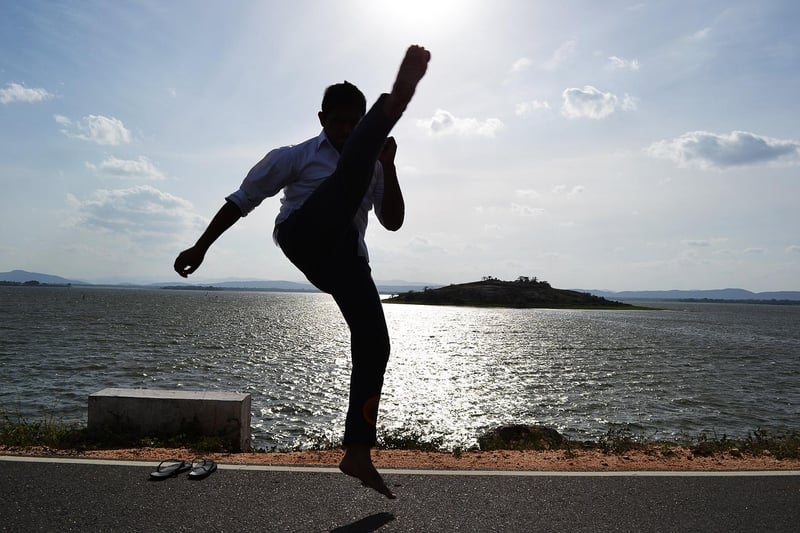 Martial Arts Karate Kick Fight